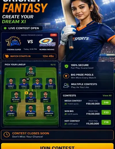 Plataformaestrela (app estrela) fantasy cricket & matchday visual 3
